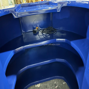 Logotipo personalizable Muebles comerciales Azul FRP Mostrador de recepción frontal curvo para salas deportivas y zonas de juego - Product Image 6