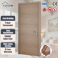 Porte intérieure pré-montée en bois massif laqué, norme américaine, 30 x 80 pouces, portes personnalisables, nouveau design, bois massif pour porte de chambre