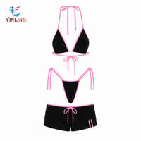 Fabricant de maillots de bain sur mesure pour femmes, design de maillots de bain écologiques, bas de maillot de bain personnalisés avec logo, ensemble 3 pièces