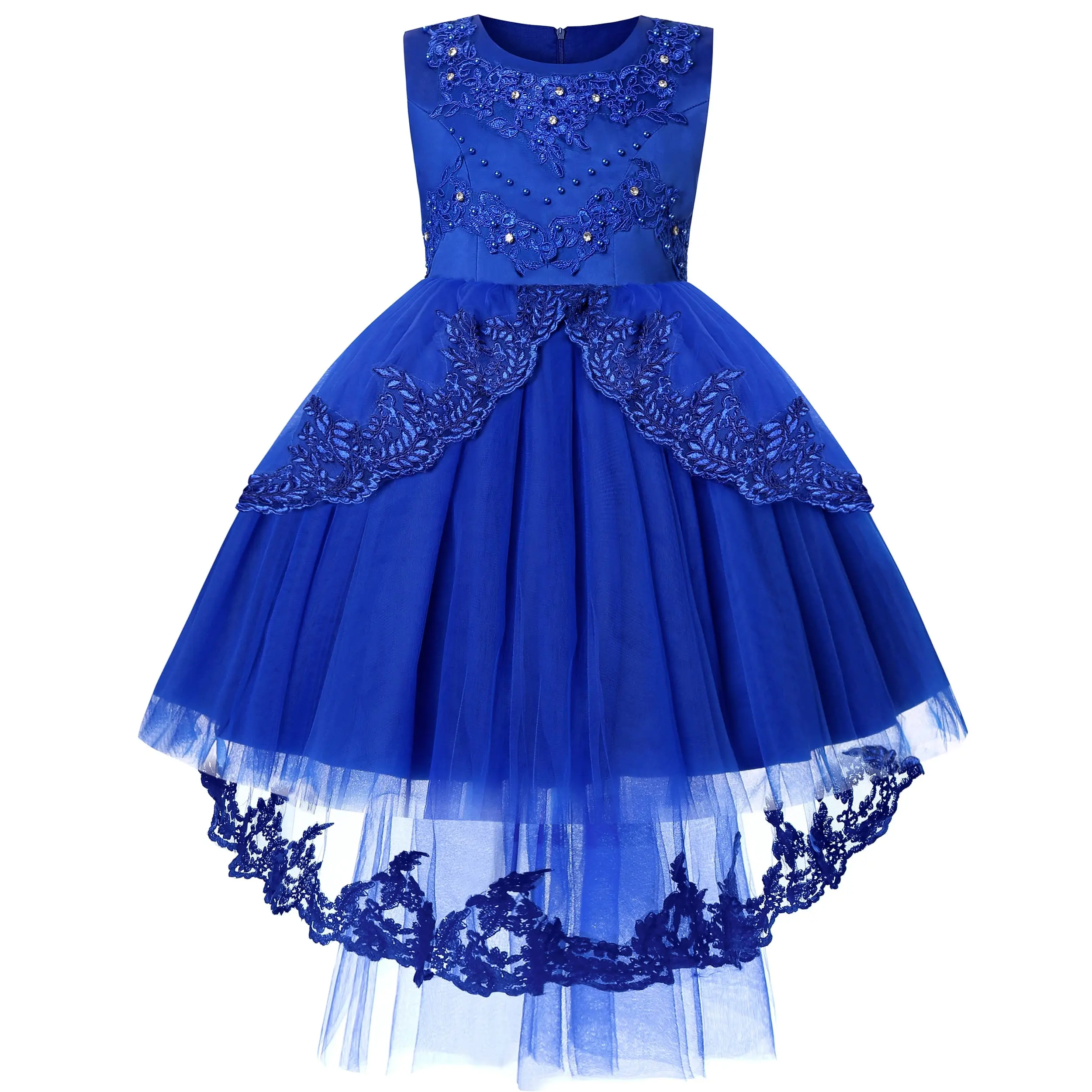 Çocuk giyim fantezi parti elbise Frocks tasarımlar tül çiçek elbiseler kızlar için