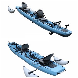 Nouveau Vicking Kayak modulaire 14.5 FT trois sections 2 personnes Kayak détachable facile épissure pêche pédale lecteur Kayak HDPE pêche - Product Image 3