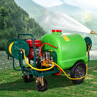 Pulvérisateur à essence sur roues pour la ferme, machine de pulvérisation pour l'arrosage des arbres fruitiers et des cultures