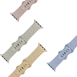 Correa de Reloj de Silicona Suave con Grabado Floral para Mujer, Correa con Flores en Relieve para Relojes Apple y iWatch - Product Image 6