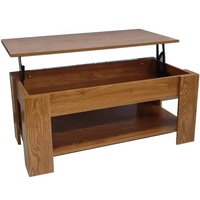 Directement de l'usine Table basse à dessus relevable personnalisée meubles de salon modernes en bois MDF avec étagère de rangement