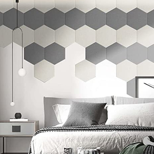 Panneaux acoustiques hexagonaux en <span class=keywords><strong>mousse</strong></span> ignifuge insonorisante écologique moderne personnalisable en 48 couleurs pour bureau - Product Image 3