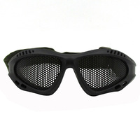 Lunettes tactiques en acier à mailles métalliques Protection de filet de Paintball Lunettes de chasse Équipement de défense personnelle