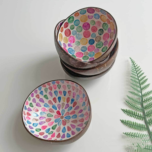 Nouveauté Bols de noix de coco multifonctionnels colorés à la mode pour la décoration de <span class=keywords><strong>salade</strong></span> - Product Image 6