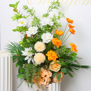 Vente en gros de têtes de roses artificielles en soie colorées pour mariage, maison, nouvel an chinois, décoration réaliste pour l'obtention du diplôme - Product Image 4