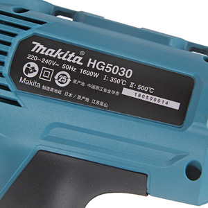 <span class=keywords><strong>Pistola</strong></span> <span class=keywords><strong>de</strong></span> <span class=keywords><strong>Calor</strong></span> <span class=keywords><strong>Makita</strong></span> HG5030K 1600W, Herramienta Industrial para Soldar Plástico, Cuero, Madera y Manualidades - Product Image 3