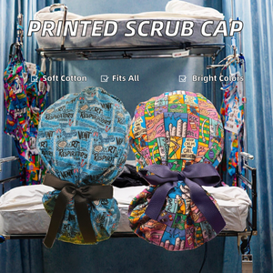 Cuffia Chirurgica in Cotone Stampato con Bottoni, Regolabile per <span class=keywords><strong>Capelli</strong></span> Lunghi, Accessorio Ospedaliero per Donne e Professioniste della Bellezza - Product Image 2