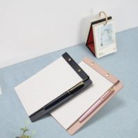 Porte-documents en cuir PU couleur personnalisée avec support magnétique pour stylo, bloc-notes rechargeable pour réunions d'affaires et planificateur