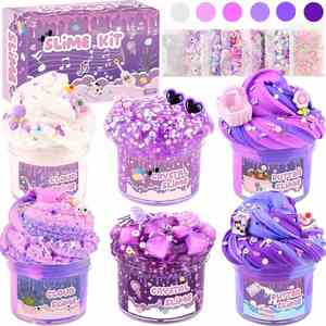 Kit Creativo para Hacer Slime con Texturas Variadas, Cristales, Nubes y Dijes, Juego Sensorial, Regalo Navideño, Regalo para Venta Minorista - Product Image 1