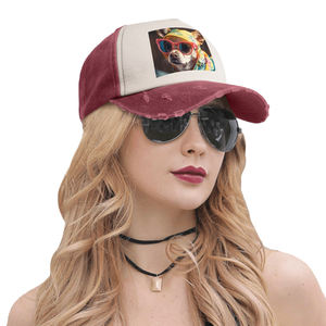 Image personnalisée Casquette de baseball Cowboy de luxe à 5 panneaux à bord incurvé, style sportif américain à la mode, logo en caoutchouc personnalisable, casquette de papa sublimée - Product Image 5