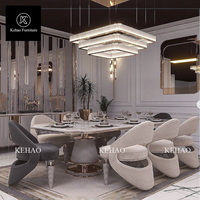 Nouveauté : Meubles de salle à manger de luxe, tables à manger avec plateau en marbre, design européen moderne, ensemble de table à manger 6 à 8 places, luxe