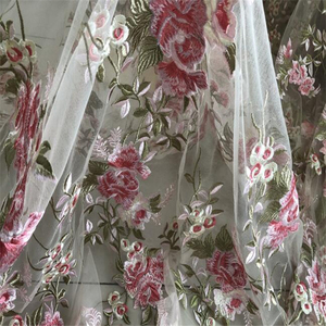 Thanh Lịch Sáng Bóng Đẹp Hoa Thiết Kế Ren Thêu Vải Cho Tùy Chỉnh May Mặc Vải - Product Image 5