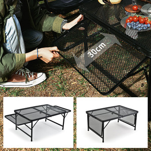 <span class=keywords><strong>Mesa</strong></span> <span class=keywords><strong>Plegable</strong></span> HISPEED para Camping <span class=keywords><strong>con</strong></span> 2 Paneles Laterales, Superficie de Malla, Ajustable, Portátil, para Barbacoa, Picnic, Playa y Senderismo - Product Image 5