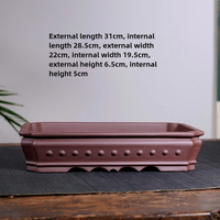 Grand pot rectangulaire en céramique, pot à bonsaï Yi Xing non émaillé, écologique, pour intérieur/extérieur, décoration de jardin, pots à fleurs pour patio