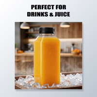Bouteilles en plastique vides pour jus, lait, smoothies et autres boissons, en gros, stock local US, 120ml, 240ml, 360ml, 480ml.