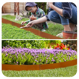 Petit panneau de mur de soutènement en acier corten rouillé quantité minimale de commande bordure en métal rustique de 6 pouces de haut pour la conception de jardin - Product Image 6