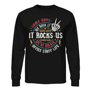 T-shirt à manches longues pour le personnel de bureau, design Rock It Back To School - Product Image 2