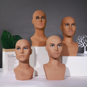 Maniquí de PVC de medio cuerpo para exhibición de pelucas, accesorios para fotografía y escaparates, estilo europeo-americano para <span class=keywords><strong>hombre</strong></span>, MCY - Product Image 1