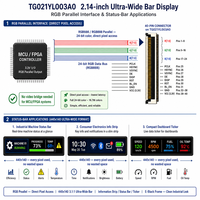 Layar IPS TFT LCD 2,14 inci 440x140 Ultra Wide Bar Antarmuka RGB ST7722 900 Nits Tampilan Hitam Normal untuk Perangkat Tertanam