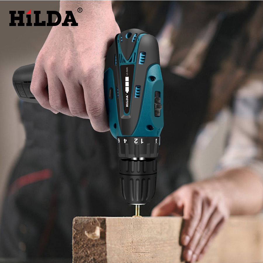 HiLDA 12v 16.8vバッテリーコードレスパワードリル電動ハンド