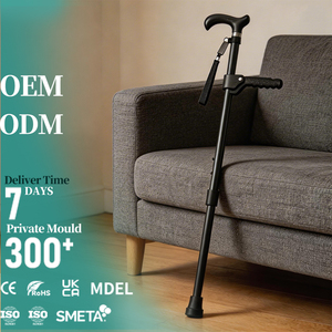 Bastone da Passeggio JINDA in Fibra di Carbonio Regolabile con Maniglia di Supporto, Leggero, Base Antiscivolo, Supporta fino a 100kg - Product Image 1