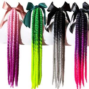 Trenzas para Casco de Motocicleta, Trenzas de Cola de Caballo, Decoraciones de Alta Calidad <span class=keywords><strong>con</strong></span> Ventosa para Casco - Product Image 2