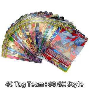 Venta al por mayor gx equipo tarjetas-CD0004-tarjeta de estilo Holo EX, 60 tarjetas, TCG, arte completo 17 EX,13 Mega tarjetas Flash para niños