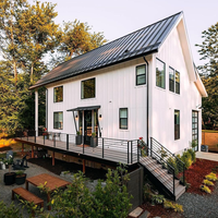 Villa préfabriquée en acier léger de qualité supérieure, assemblage simple, luxe moderne, personnalisation à guichet unique