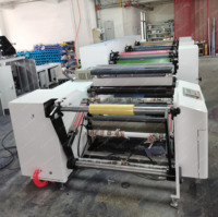 Machine d'impression flexo automatique à grande vitesse d'étiquettes en plastique de papier autocollant de type pétale 3 couleurs avec barre tournante