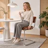 Chaise de bar industrielle CARLFORD en tissu caramel avec base pivotante réglable et en métal, tabourets de bar, Sillas De Barra