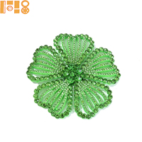 Appliques à coudre en forme de fleur 3D en cristal à dos plat de 8,5 cm avec strass et paillettes pour la décoration de vêtements de carnaval