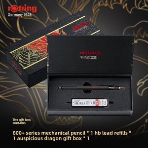 Crayon mécanique <span class=keywords><strong>Rotring</strong></span> 800+ Dragon en vol, Boîte cadeau Fortune Auspicieuse, Dessin à centre de gravité bas, Crayon HB <span class=keywords><strong>Rotring</strong></span> 800+ - Product Image 3