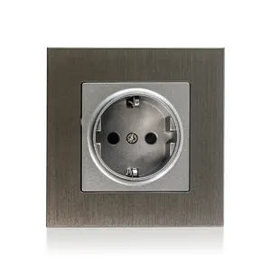 时尚外观铝墙板德国标准欧洲标准Schuko墙壁插座220V 16A
