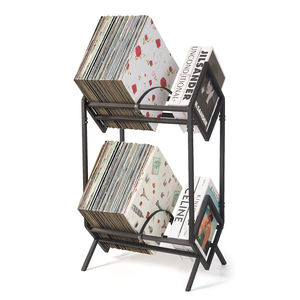 <strong>Record</strong> Storage Holder, Holds up to 160-200 LPs, Metal Vinyl <strong>Record</strong> Organizer Stand Magazine <strong>Record</strong> <strong>Rack</strong> - Product Image 1