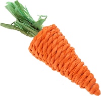 Jouets à mâcher pour lapins pour les dents, nettoie l'herbe naturelle, friandises, herbe, carotte, jouet pour lapins, hamsters, cochons d'Inde, paquet de 5