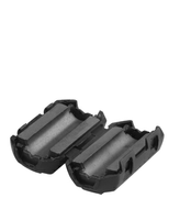 Filtre anti-bruit EMC/EMI à anneau de ferrite gris à clipser avec boîtier en plastique noir
