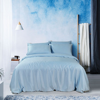 Ensemble de housse de couette Eucalyptus Lyocell, taie d'oreiller en soie personnalisée et drap de lit ajusté King Size, ensemble de literie Tencel