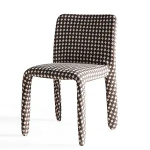 Contemporary design living room chairs polka dots pattern pu leather dining chair luxury for dresser