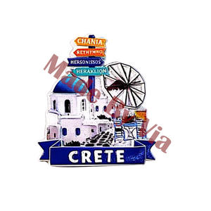Aimant de réfrigérateur souvenir touristique en résine 3D, <span class=keywords><strong>Crète</strong></span>, Grèce - Product Image 4