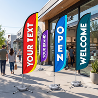 Drapeau plume personnalisé, drapeau de plage, bannière publicitaire en forme de goutte d'eau avec logo personnalisé pour la publicité extérieure, les événements promotionnels, vente en gros