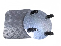 Chariot à roulettes en aluminium Ø30cm avec roulettes verrouillables, sans rouille, antidérapant, pour plantes d'intérieur et d'extérieur
