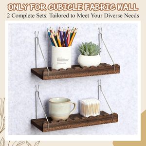 Retro Wooden <b>Wall</b> Shelf With <b>Hanging</b> Design For Living Room Decorative <b>Storage</b> - Product Image 2