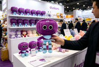 Pendentif/figurine en peluche robot rembourrée personnalisable pour cadeaux promotionnels.
