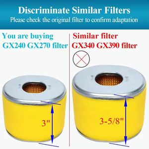 Filtre à air 17210-ZE2-505 pour moteur GX240 8HP GX270 9HP, remplace le filtre à air EG3500X 17210-ZE2-515 17210-ZE2-822 - Product Image 2