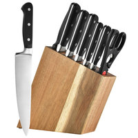 TOALLWIN Couteaux de cuisine professionnels japonais en acier inoxydable avec support à couteaux et rivets