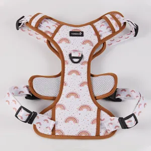 Ensemble de gilets d'extérieur personnalisés pour animaux de compagnie emballage en nylon Oxford réglable réfléchissant sans étranglement gilet de harnais pour chien aveugle