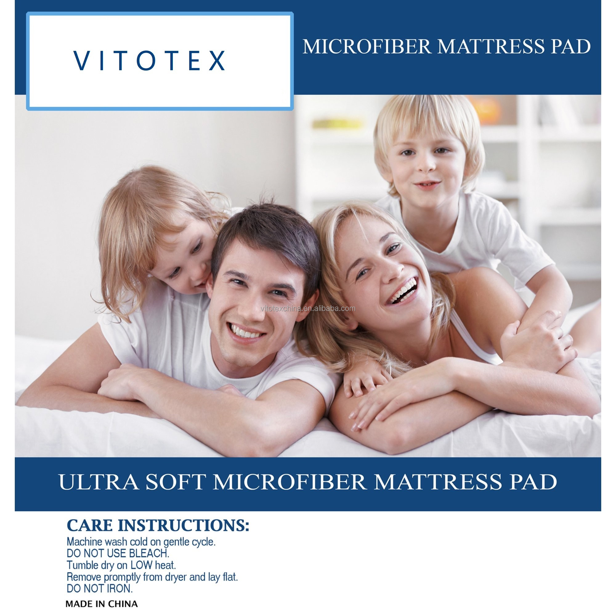 Protège-matelas Imperméable 100% Coton Microfibre - Taille King (King Size) - Blanc